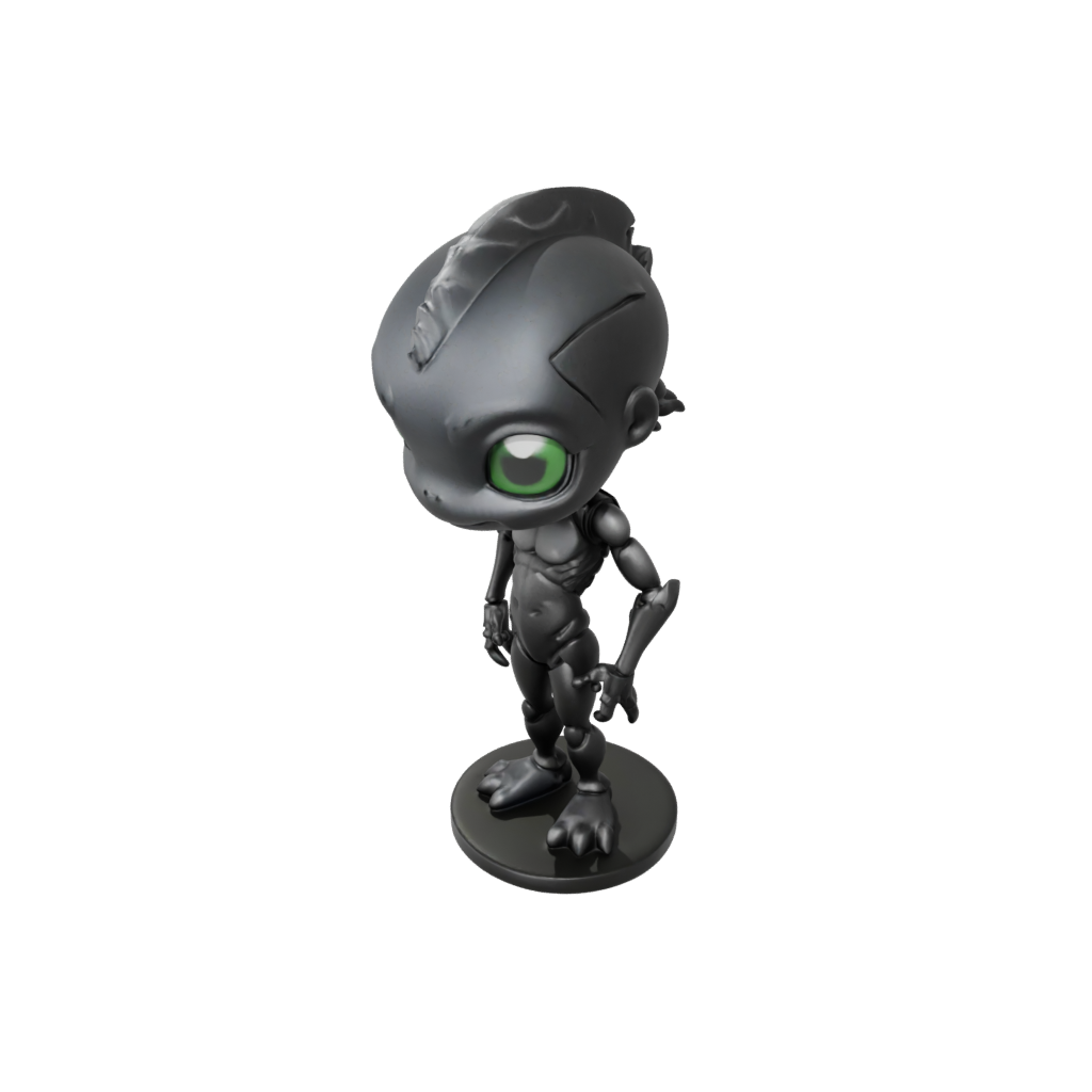 Obsidian Chibi Flexi Newt