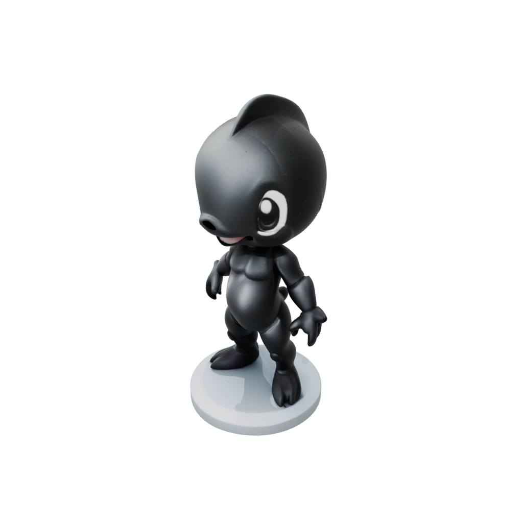 Obsidian Chibi Flexi Orca Whale