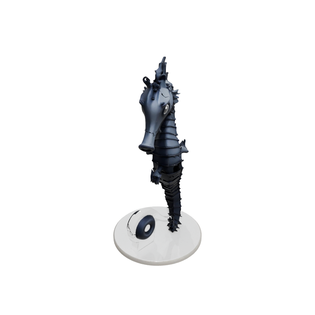 Obsidian Chibi Flexi Seahorse