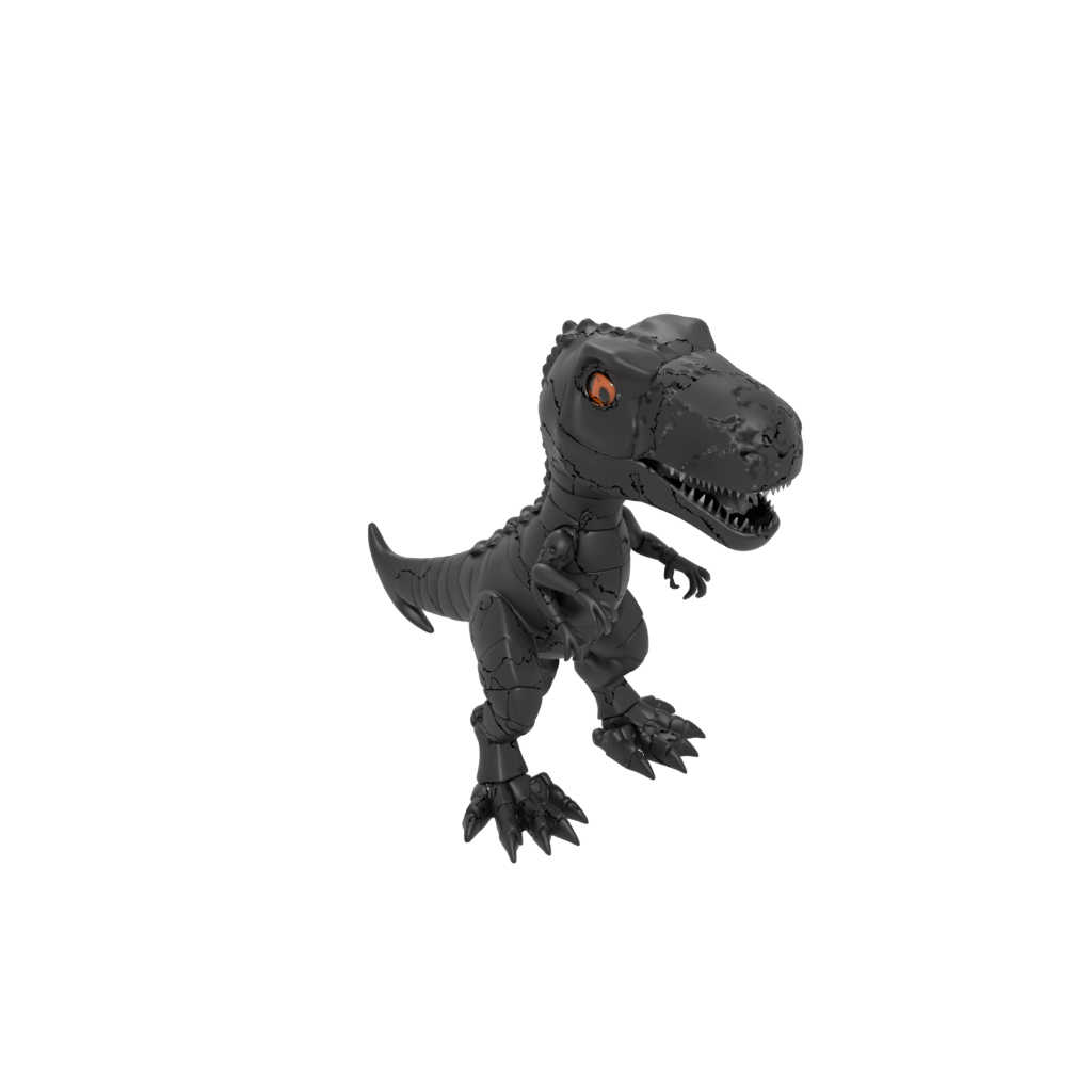 Obsidian Chibi Flexi Tyrannosaurus Rex