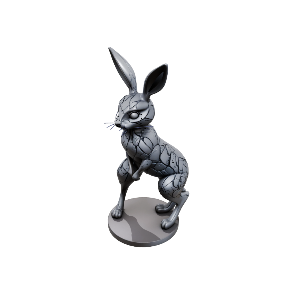 Obsidian Floral Flexi Bunny Rabbit
