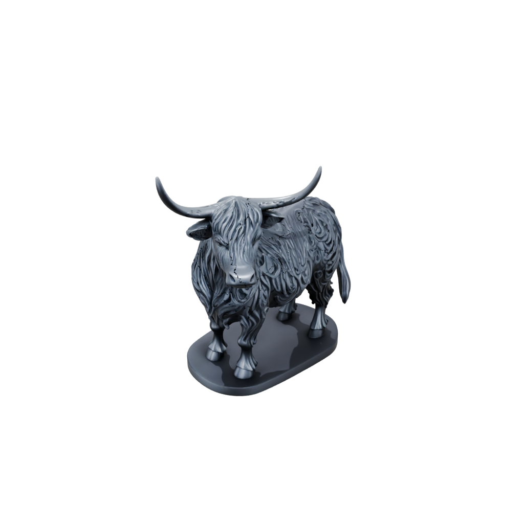 Obsidian Floral Flexi Highland Cow