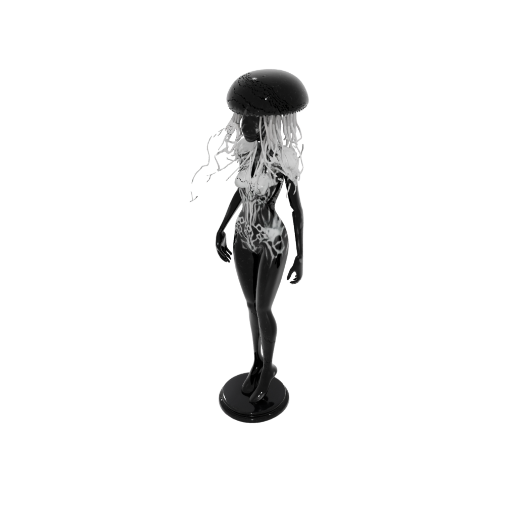 Obsidian Floral Flexi Jellyfish