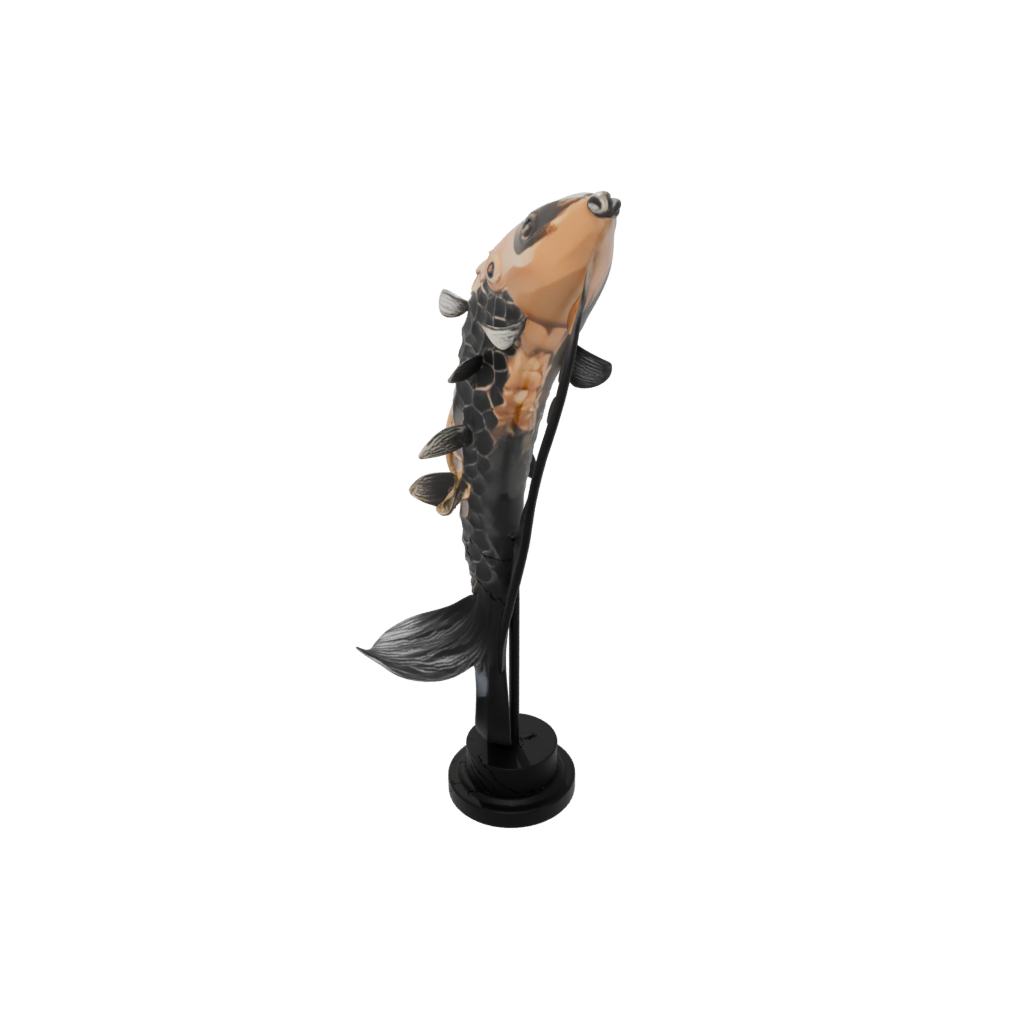 Obsidian Floral Flexi Koi Fish