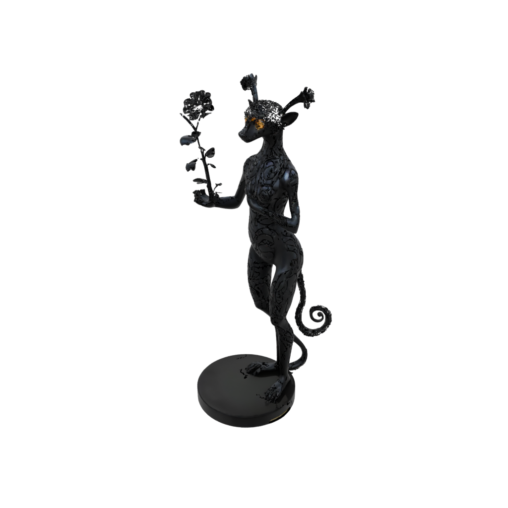 Obsidian Floral Flexi Lemur