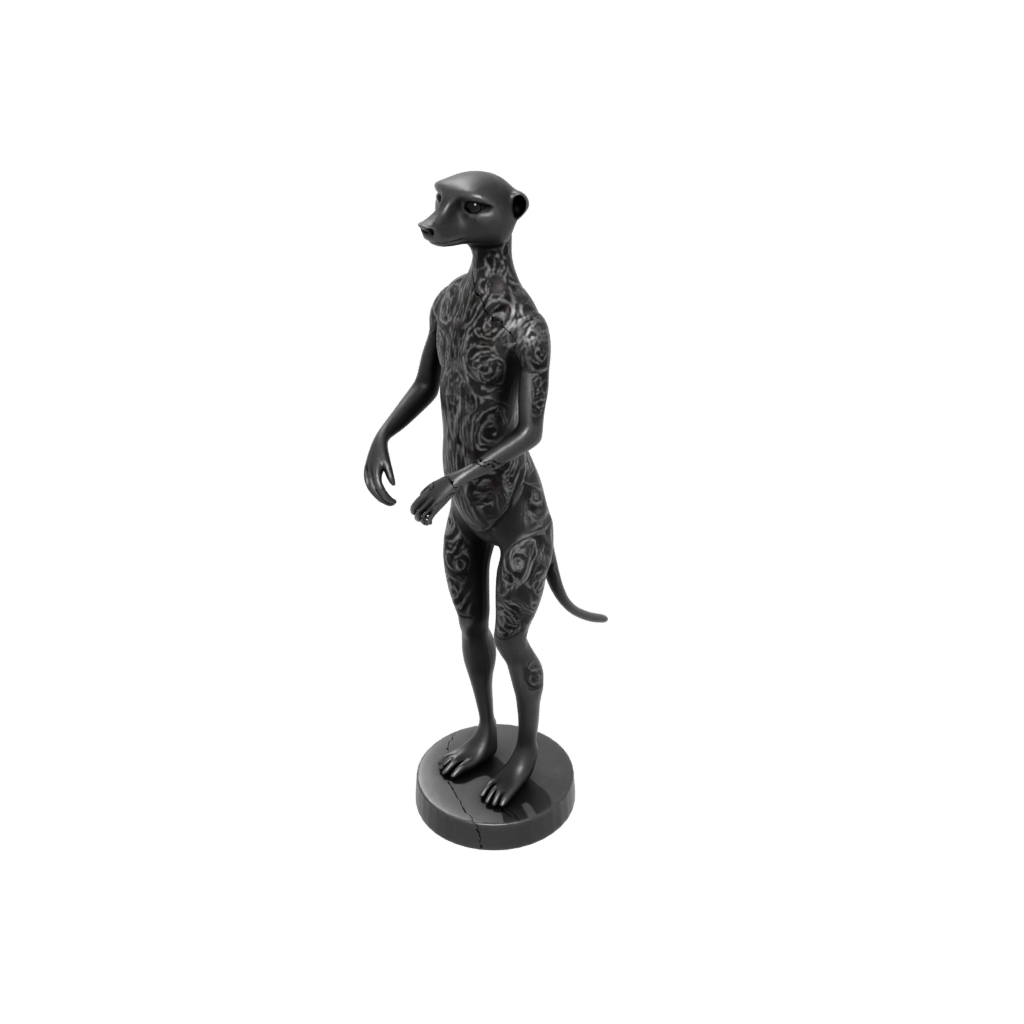 Obsidian Floral Flexi Meerkat