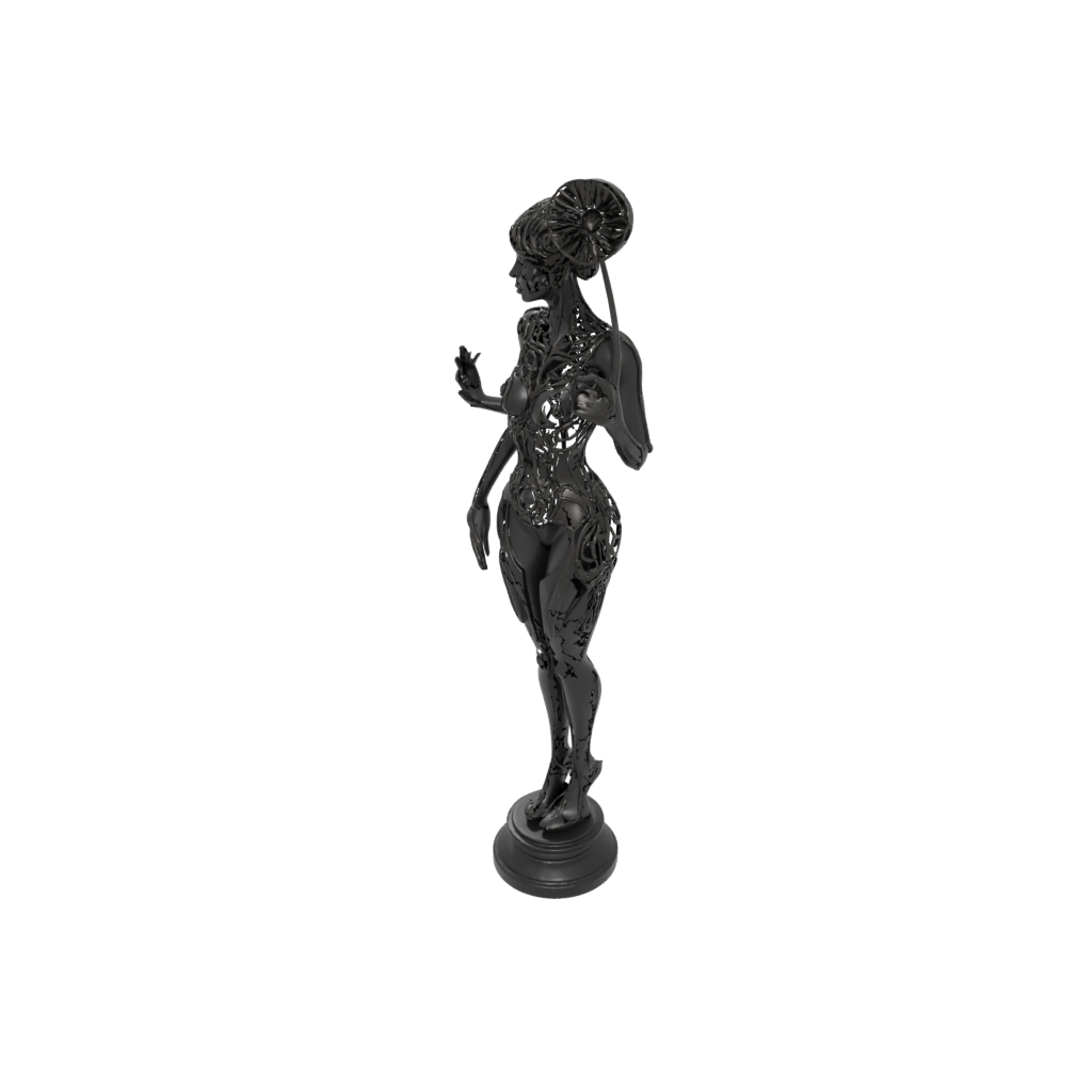Obsidian Floral Flexi Nautilus