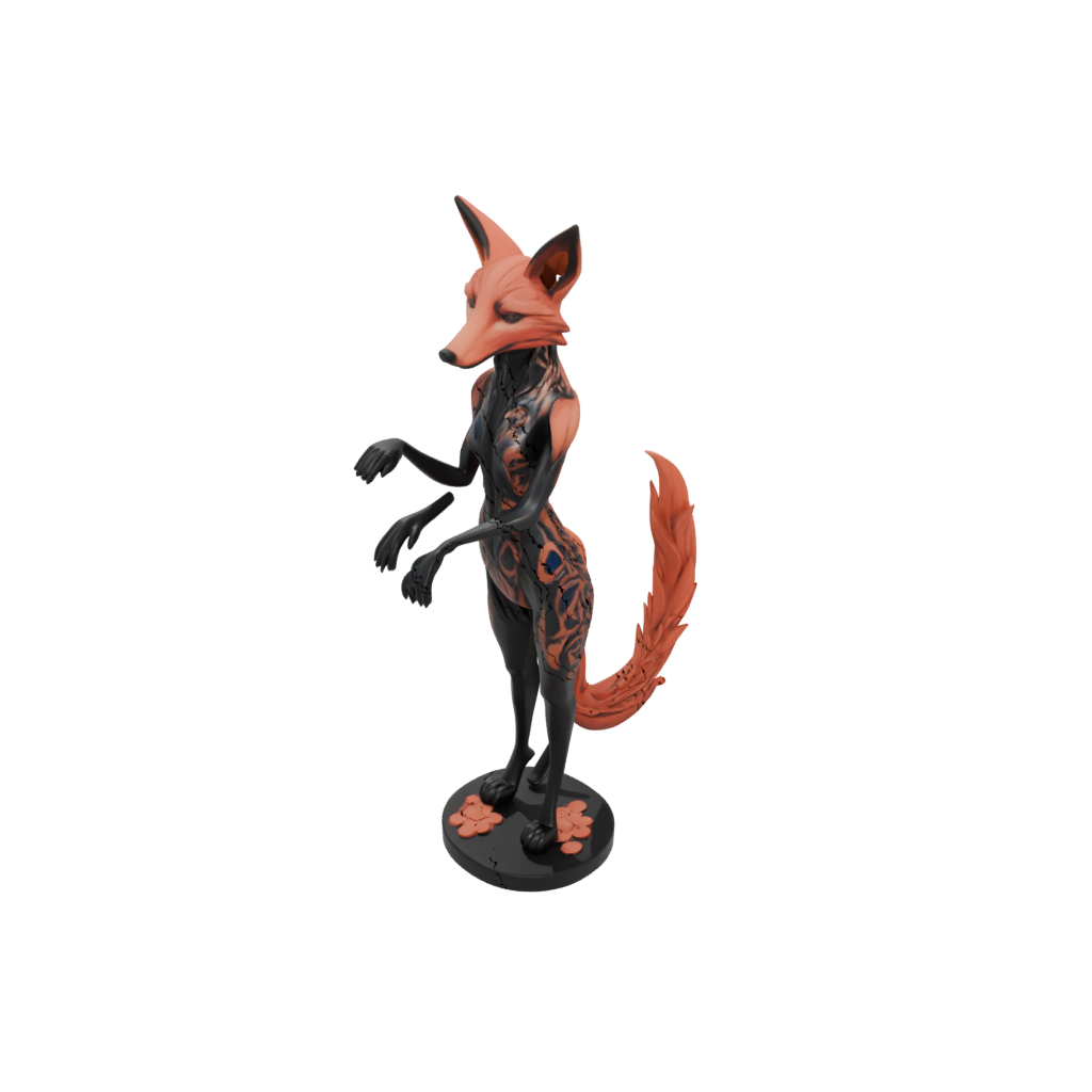Obsidian Floral Flexi Red Fox