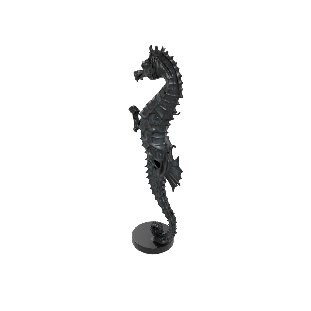 Obsidian Floral Flexi Seahorse