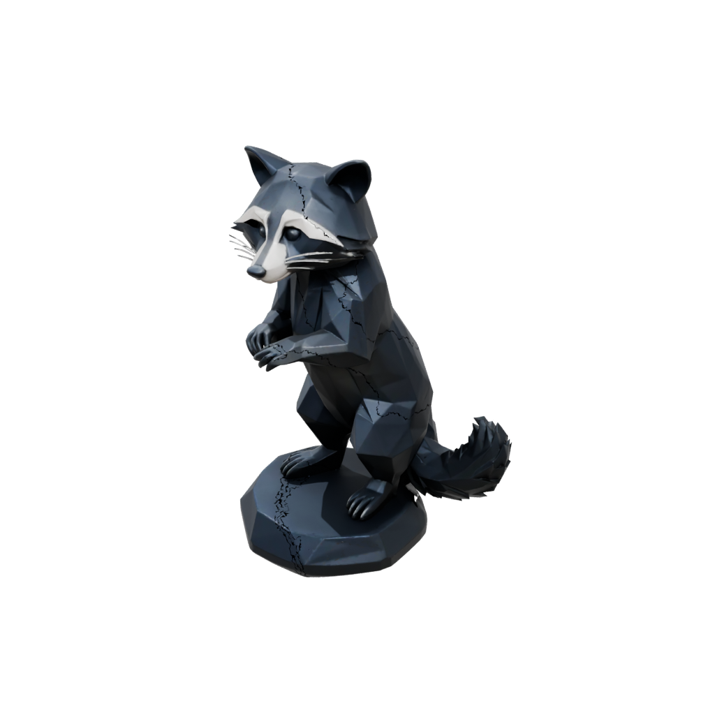 Obsidian Geo Flexi Raccoon