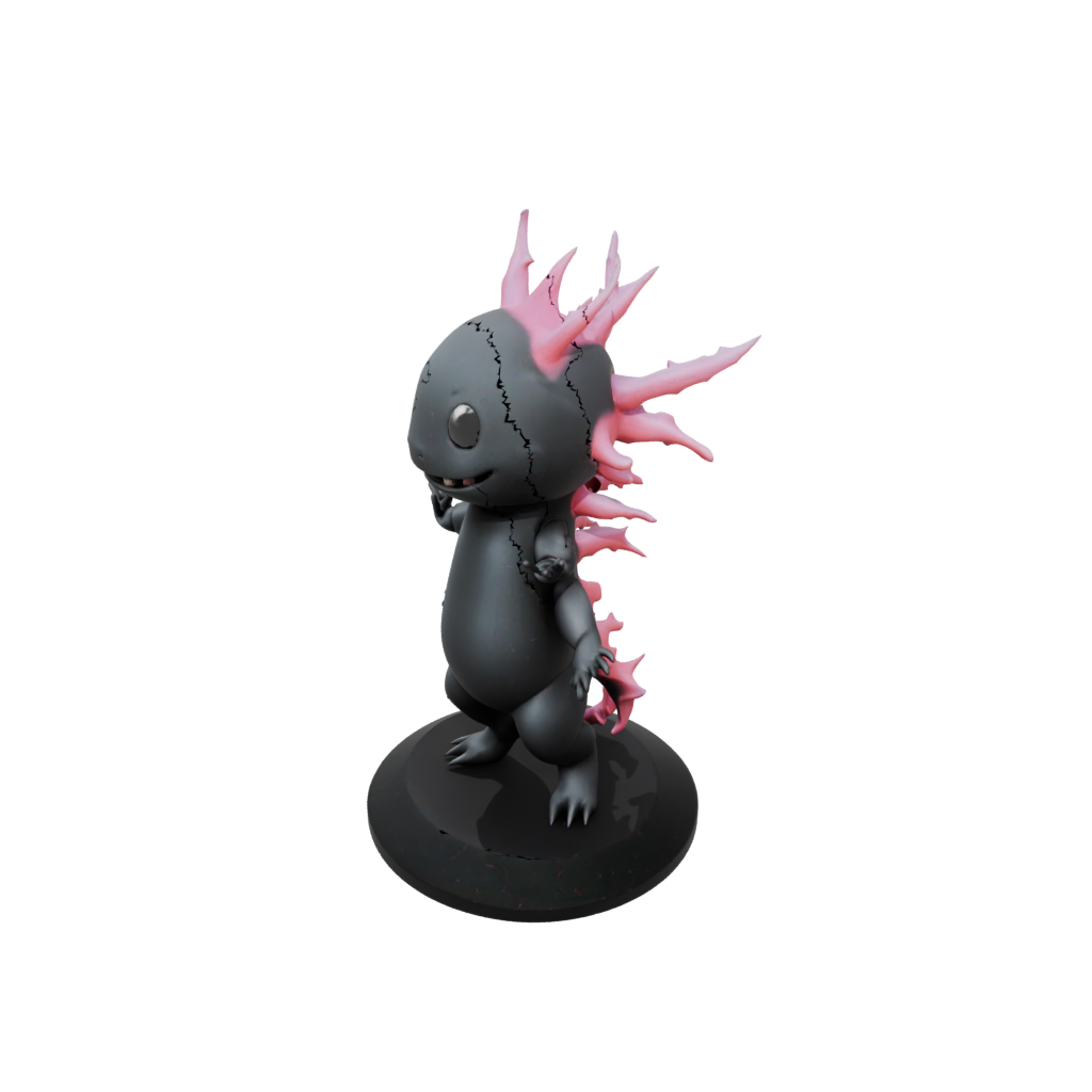 Obsidian Kawaii Flexi Axolotl