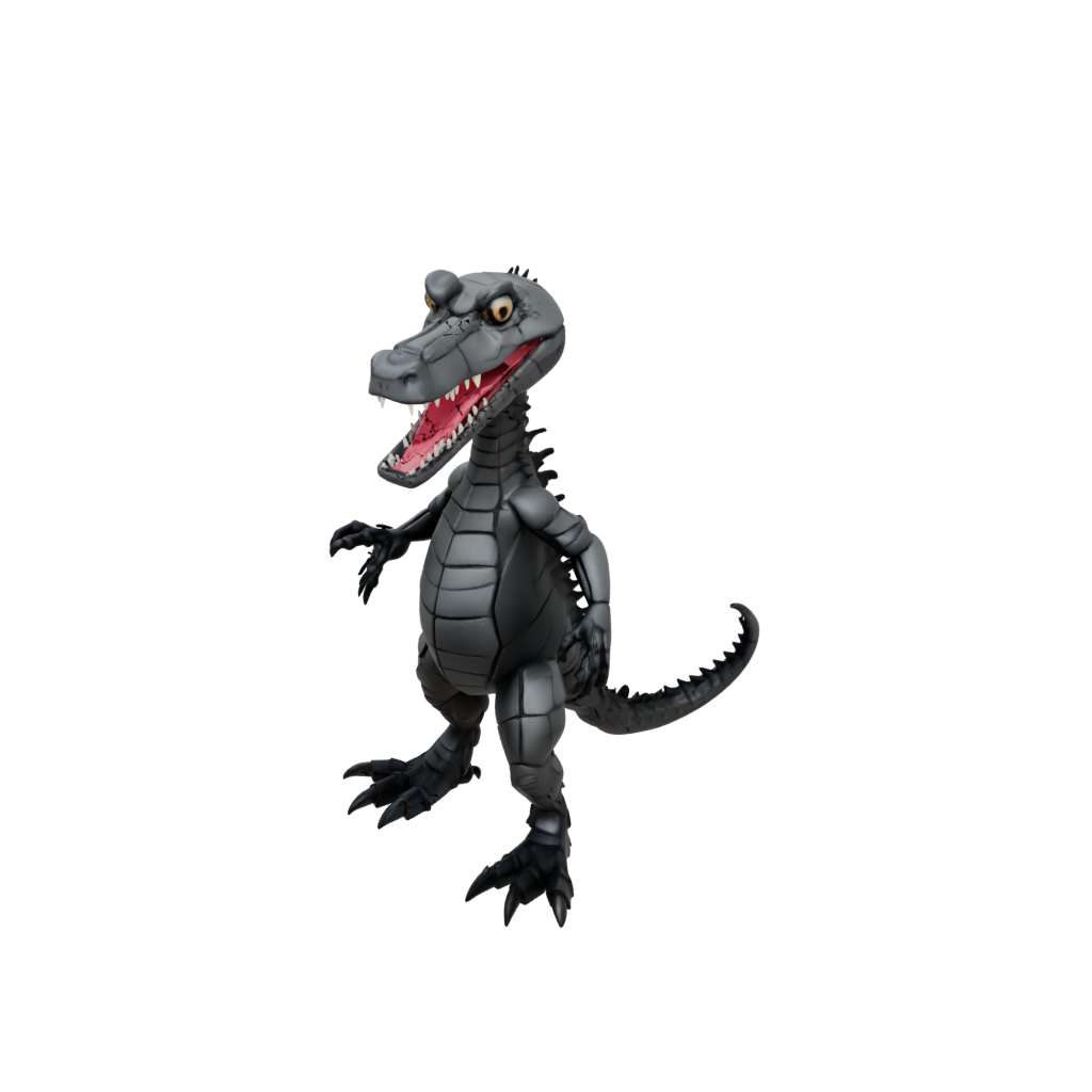 Obsidian Kawaii Flexi Crocodile