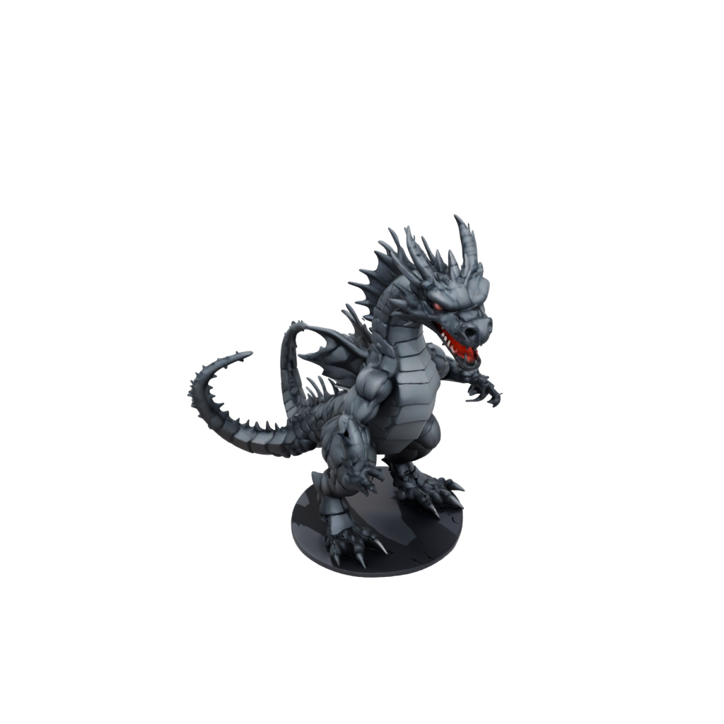 Obsidian Kawaii Flexi Dragon