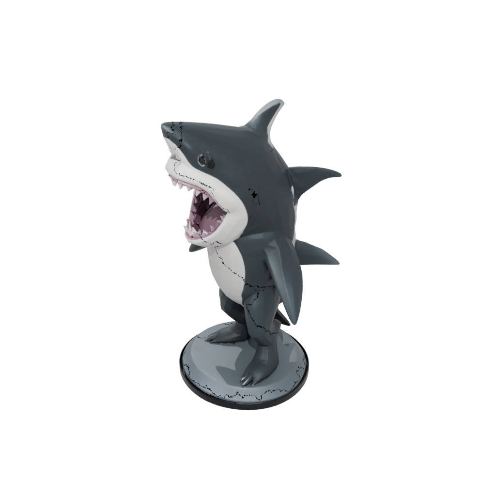 Obsidian Kawaii Flexi Great White Shark