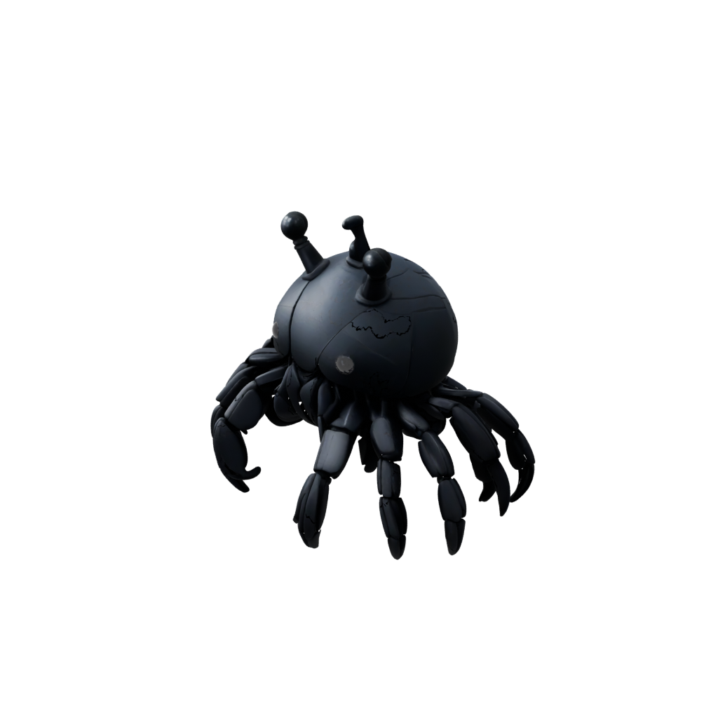 Obsidian Kawaii Flexi Hermit Crab