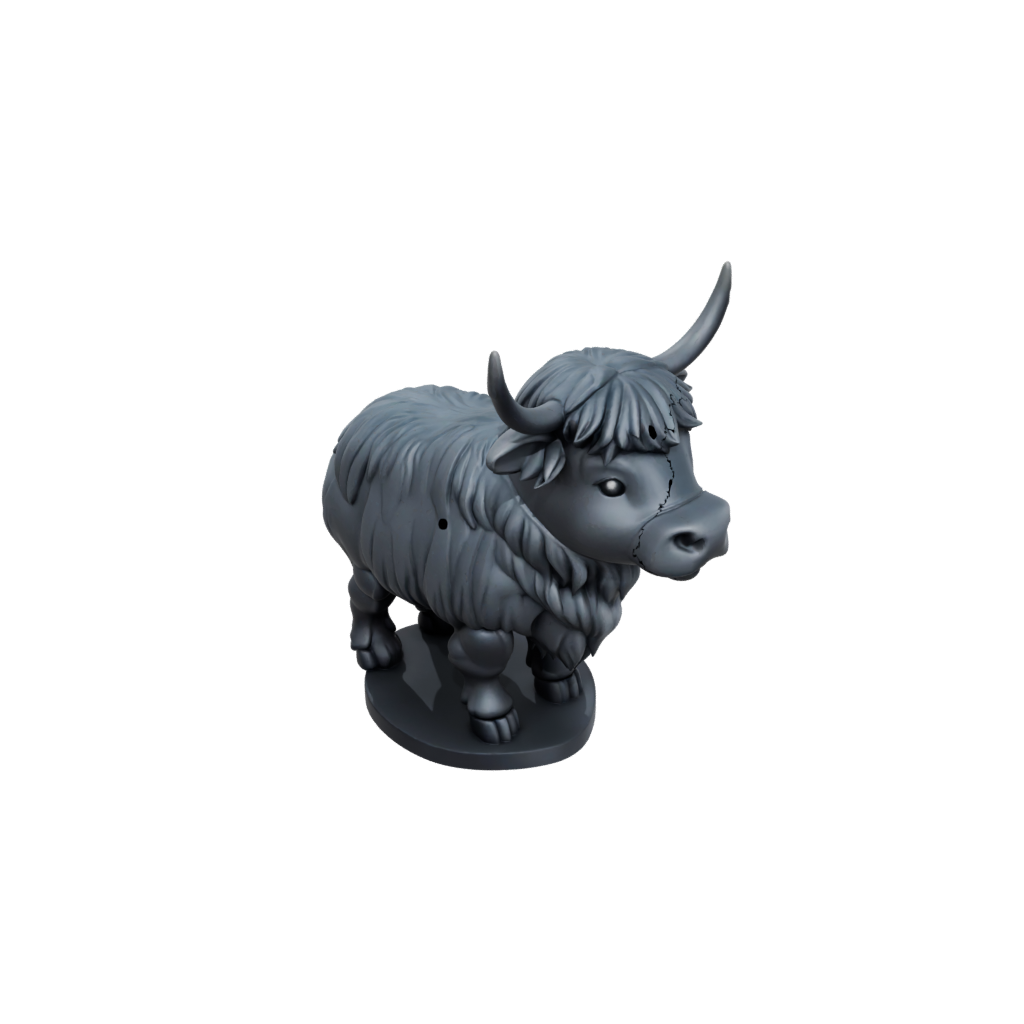 Obsidian Kawaii Flexi Highland Cow