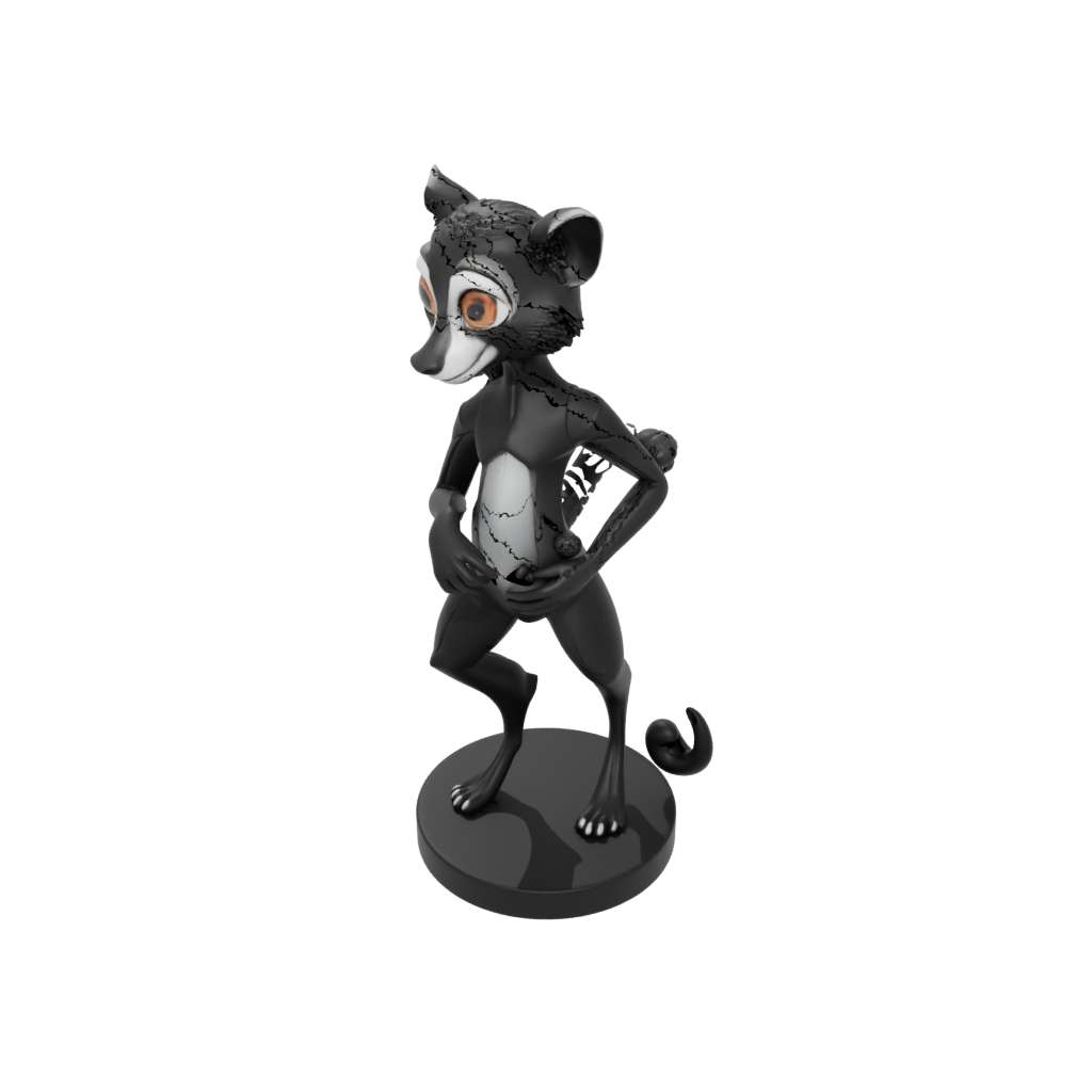 Obsidian Kawaii Flexi Lemur
