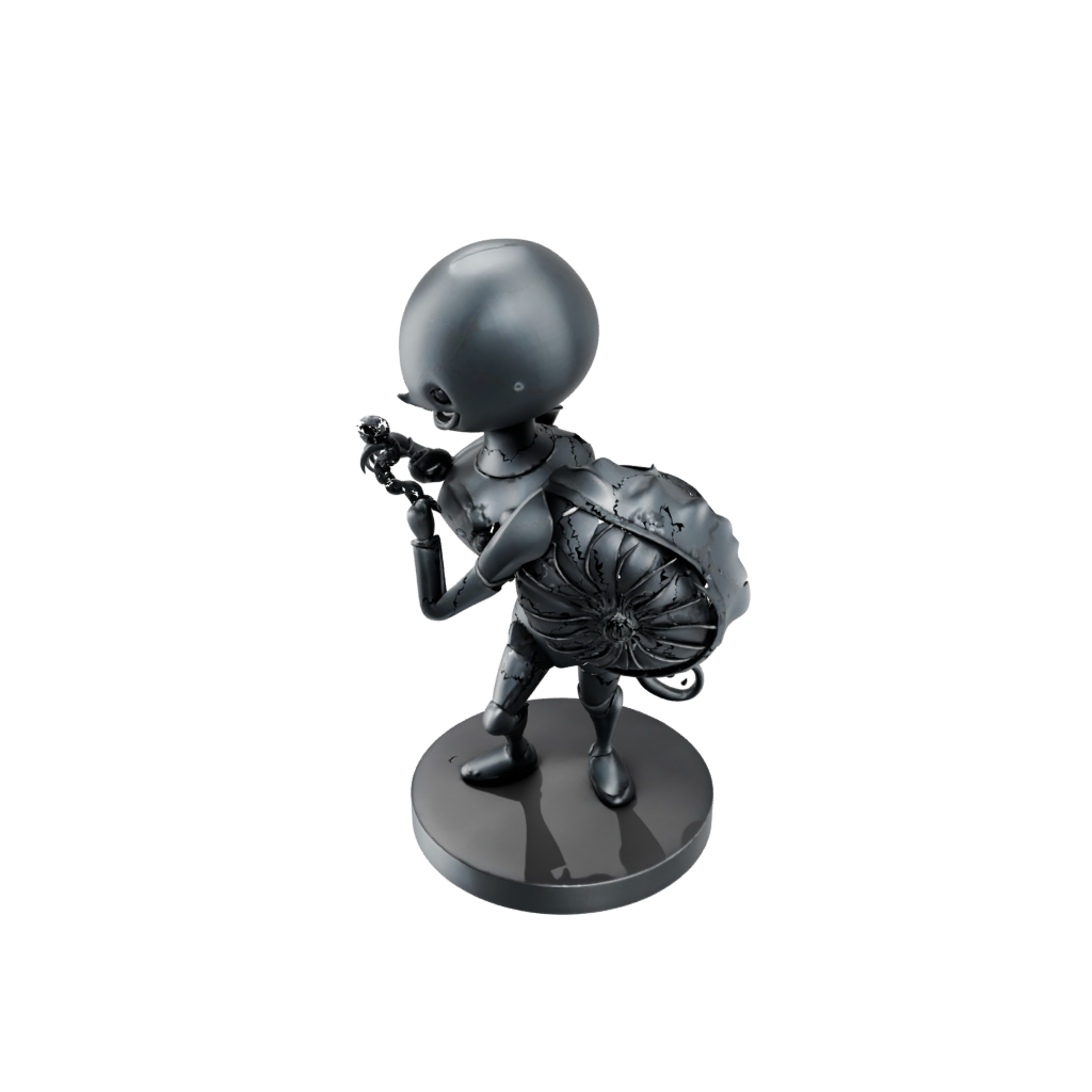 Obsidian Kawaii Flexi Nautilus