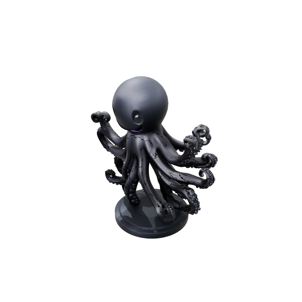 Obsidian Kawaii Flexi Octopus