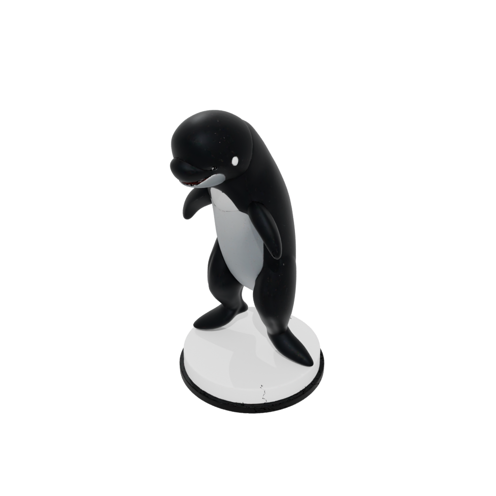 Obsidian Kawaii Flexi Orca Whale