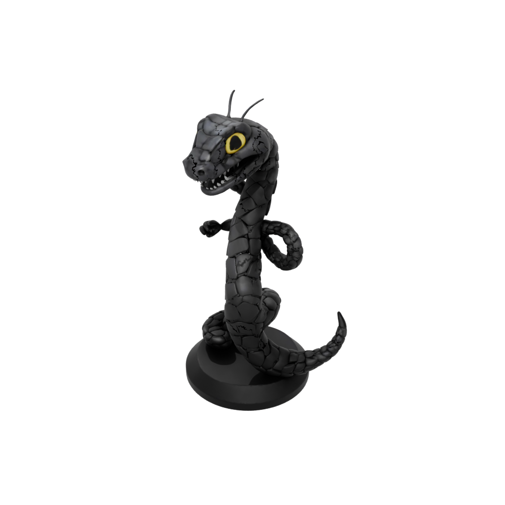 Obsidian Kawaii Flexi Rattlesnake