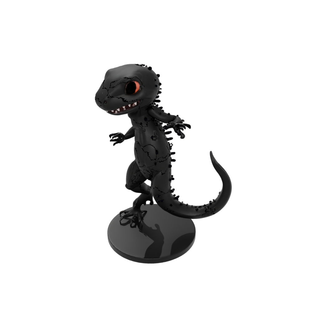 Obsidian Kawaii Flexi Salamander