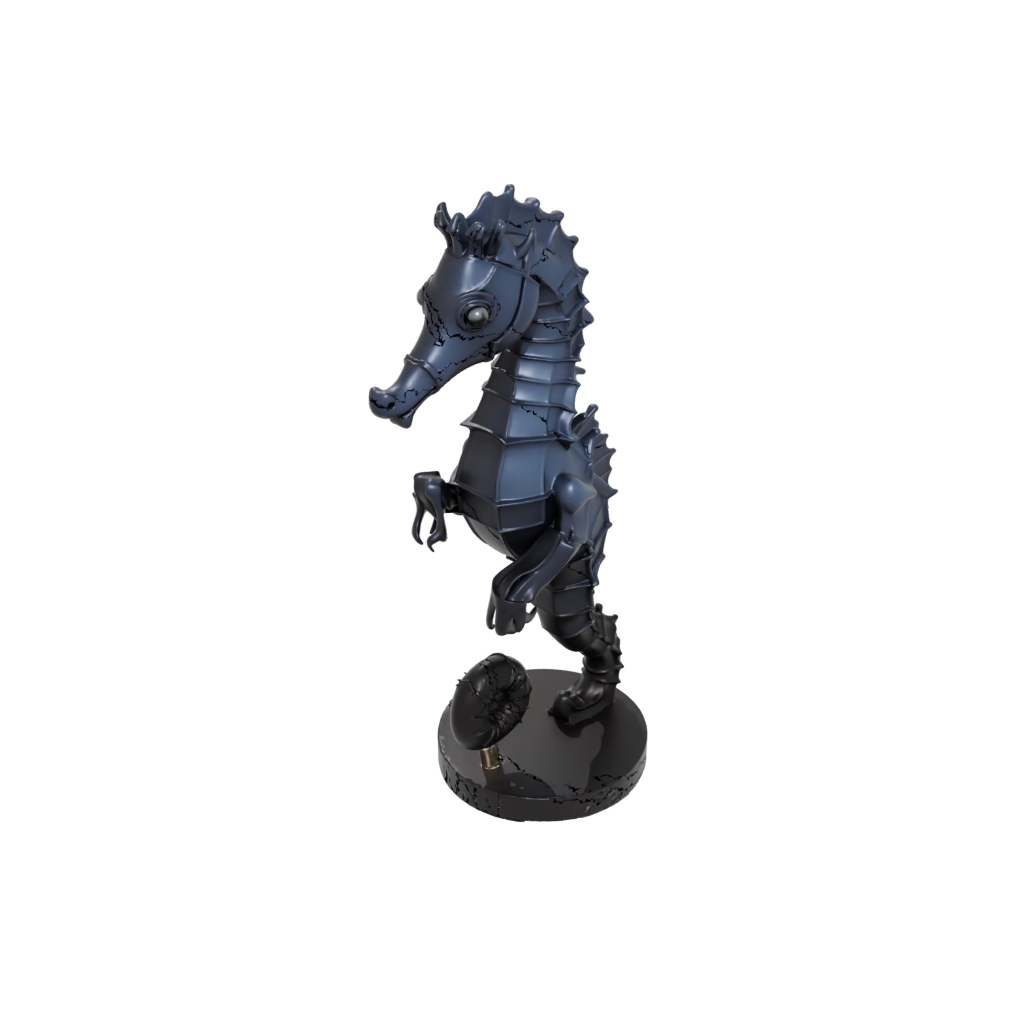 Obsidian Kawaii Flexi Seahorse