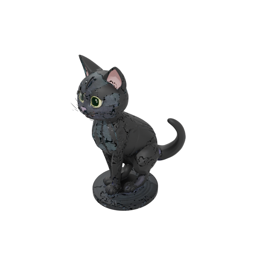 Obsidian Kawaii Flexi Tabby Cat