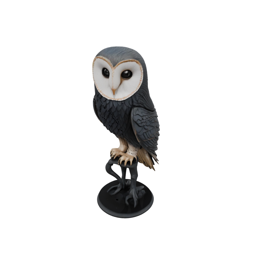 Obsidian Realistic Flexi Barn Owl