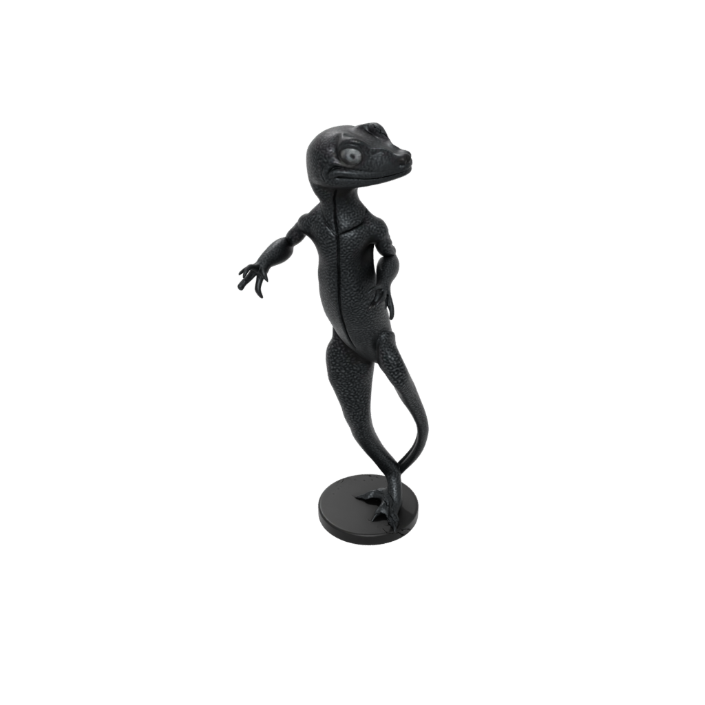 Obsidian Realistic Flexi Gecko