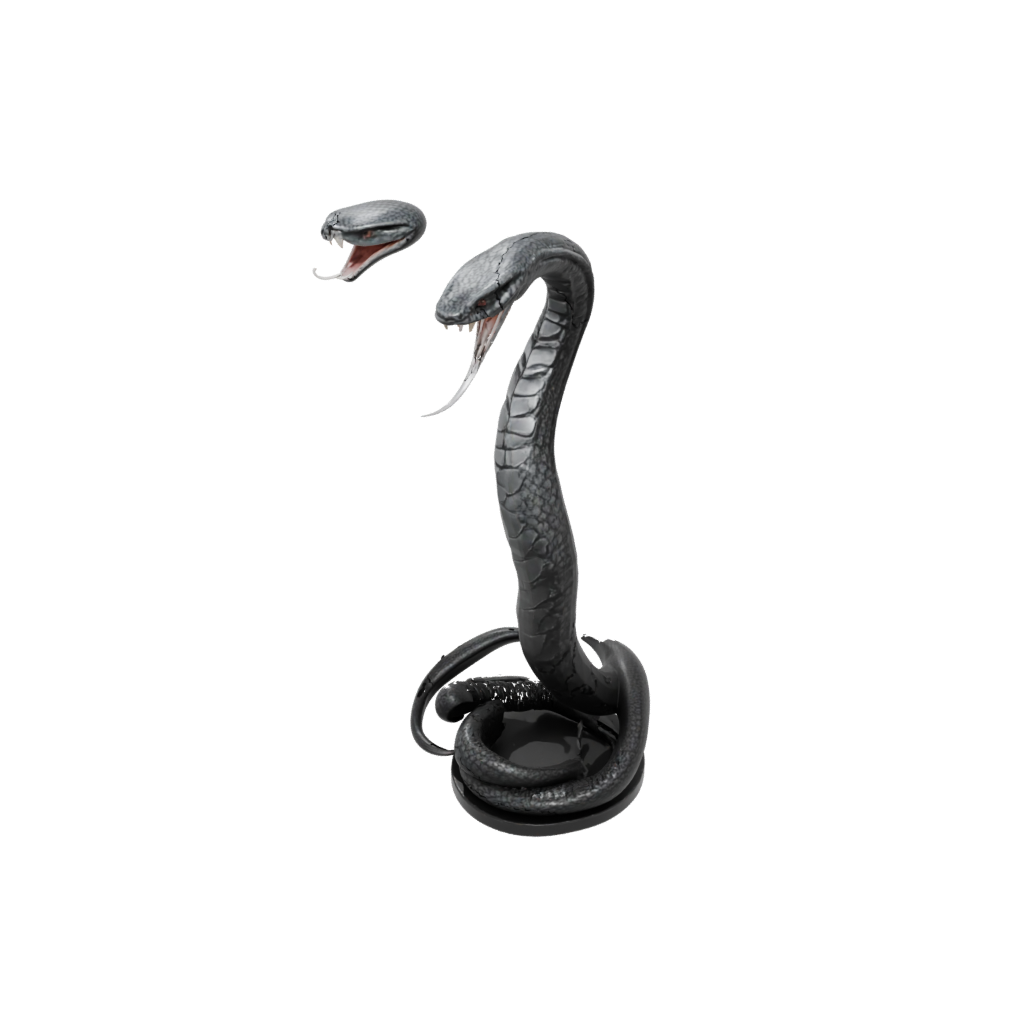Obsidian Realistic Flexi King Cobra
