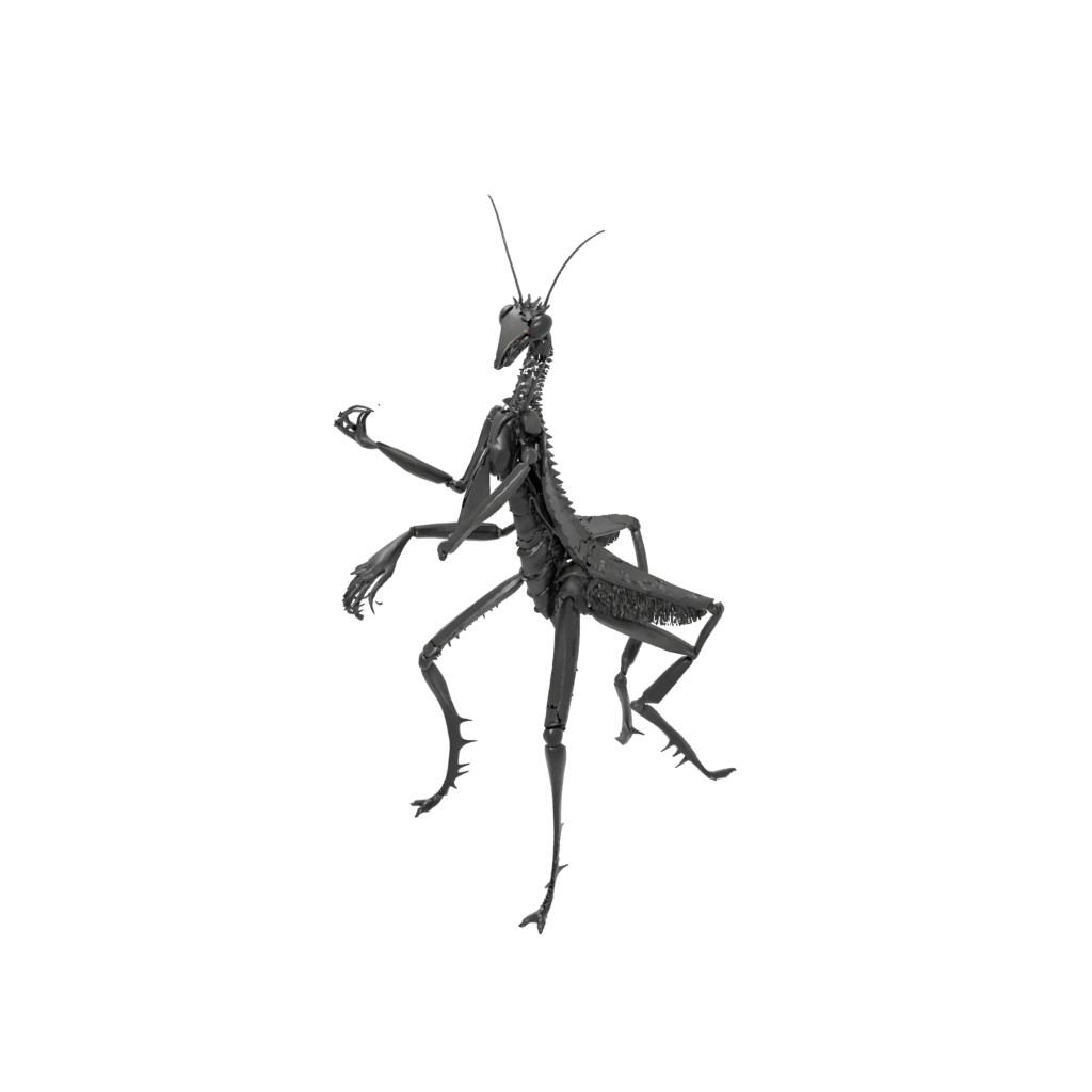 Obsidian Realistic Flexi Praying Mantis