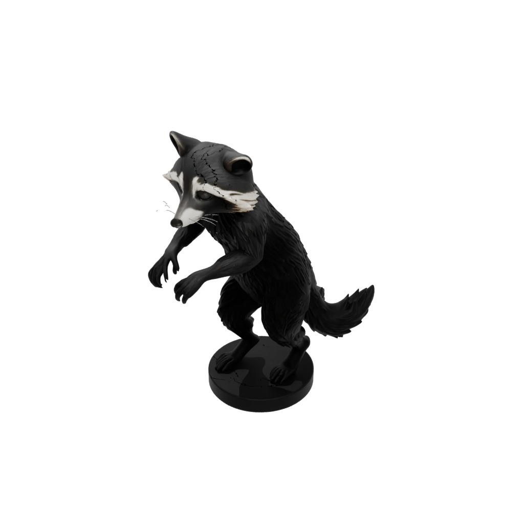 Obsidian Realistic Flexi Raccoon