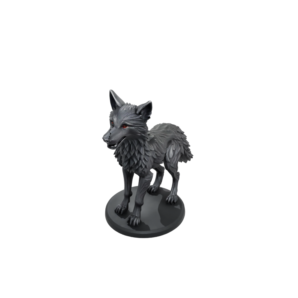 Obsidian Realistic Flexi Wolf Pup