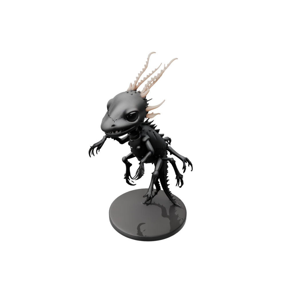 Obsidian Skeleton Flexi Axolotl