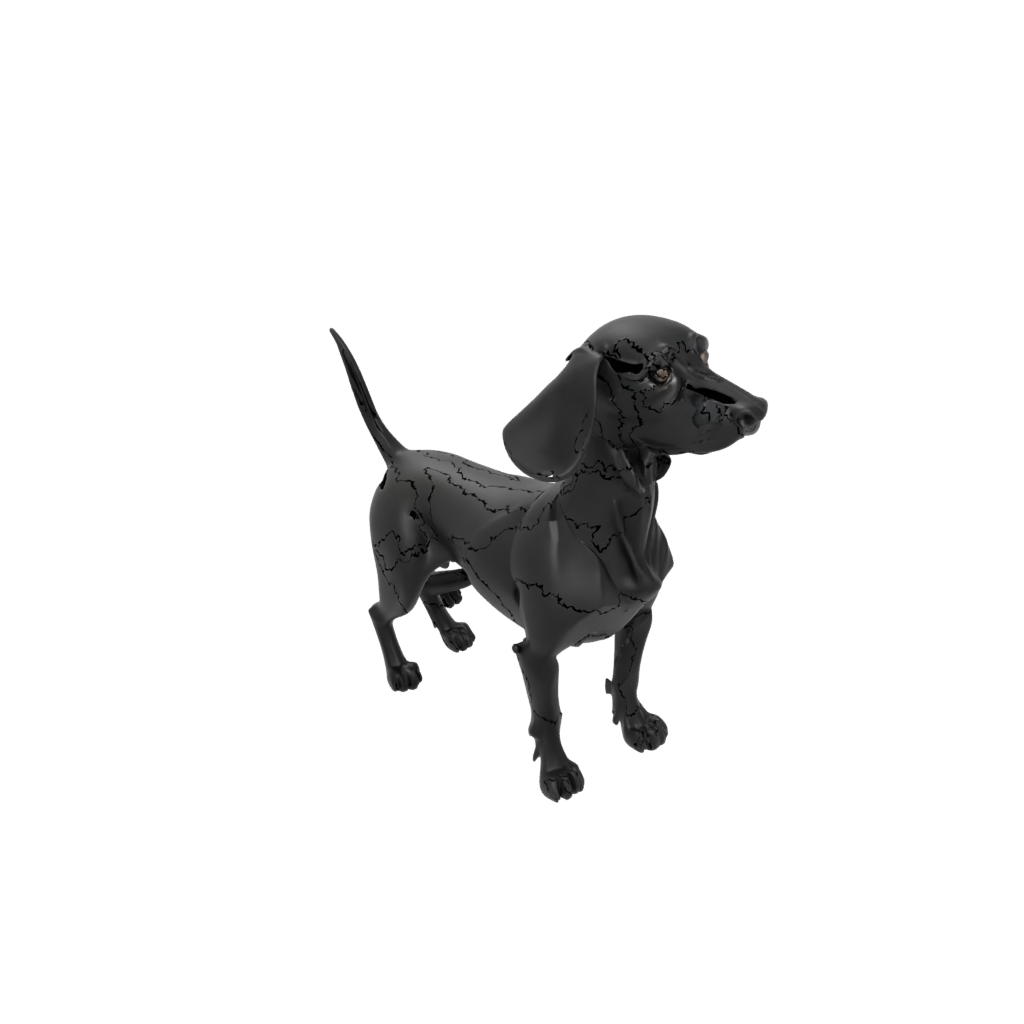 Obsidian Skeleton Flexi Dachshund Dog
