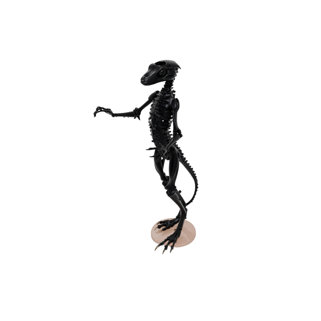 Obsidian Skeleton Flexi Gecko