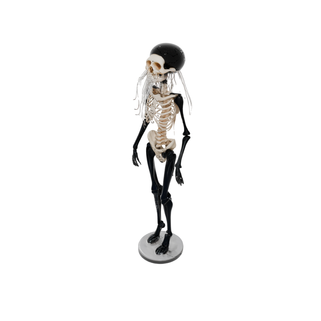 Obsidian Skeleton Flexi Jellyfish