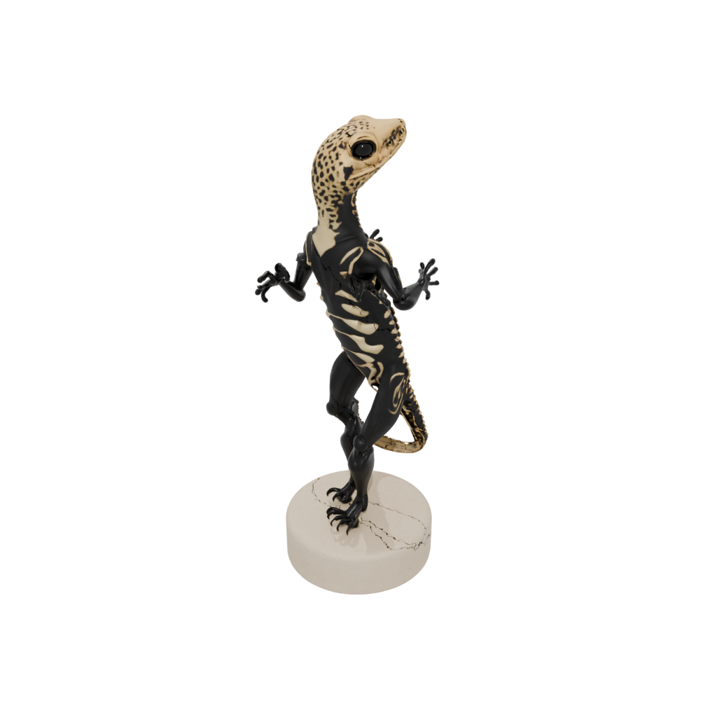 Obsidian Skeleton Flexi Leopard Gecko