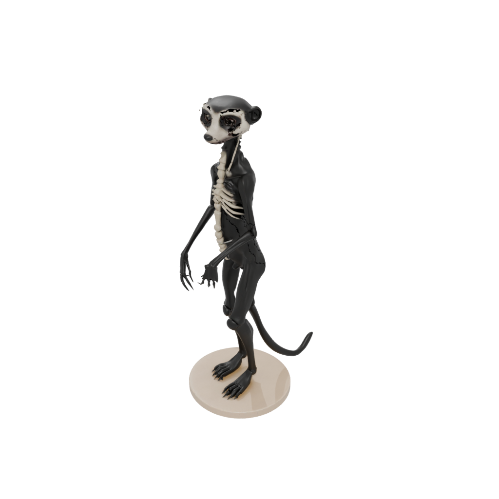 Obsidian Skeleton Flexi Meerkat