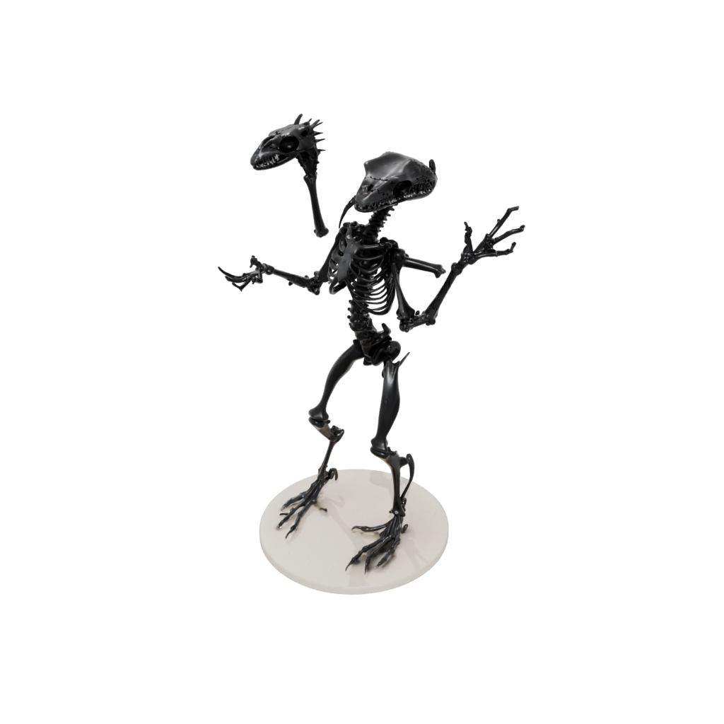 Obsidian Skeleton Flexi Newt