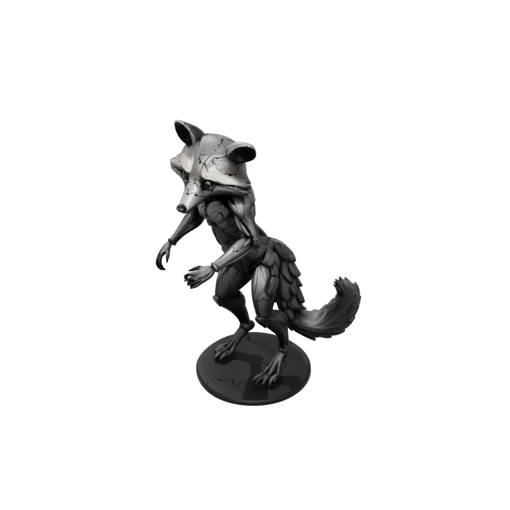 Obsidian Skeleton Flexi Raccoon