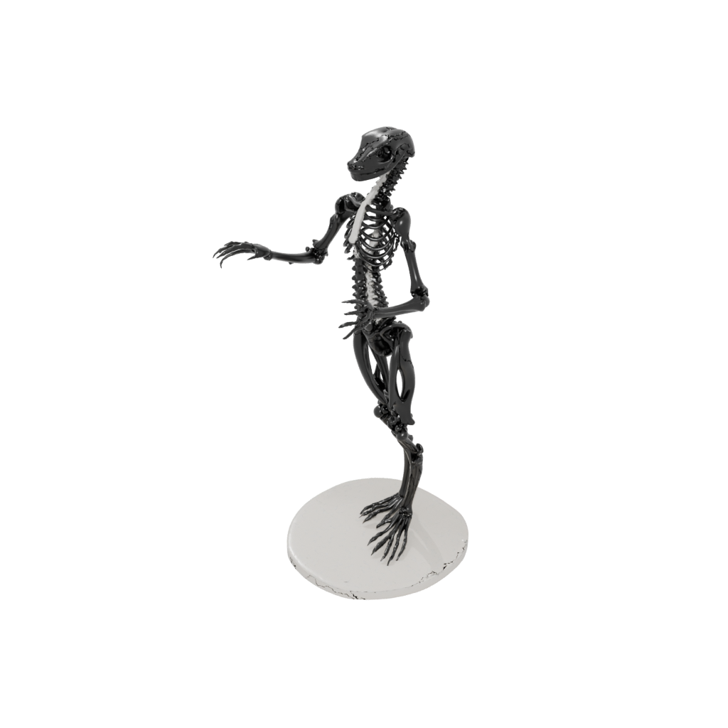 Obsidian Skeleton Flexi Salamander