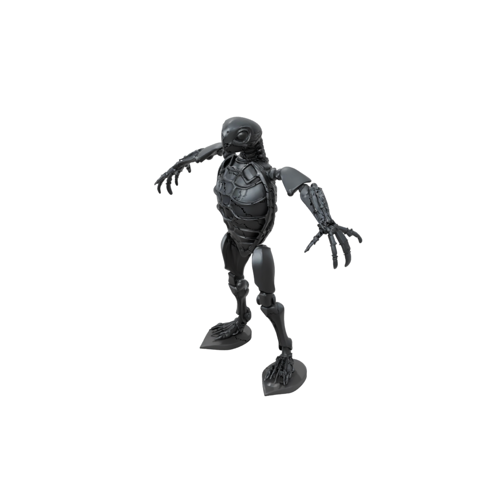Obsidian Skeleton Flexi Sea Turtle