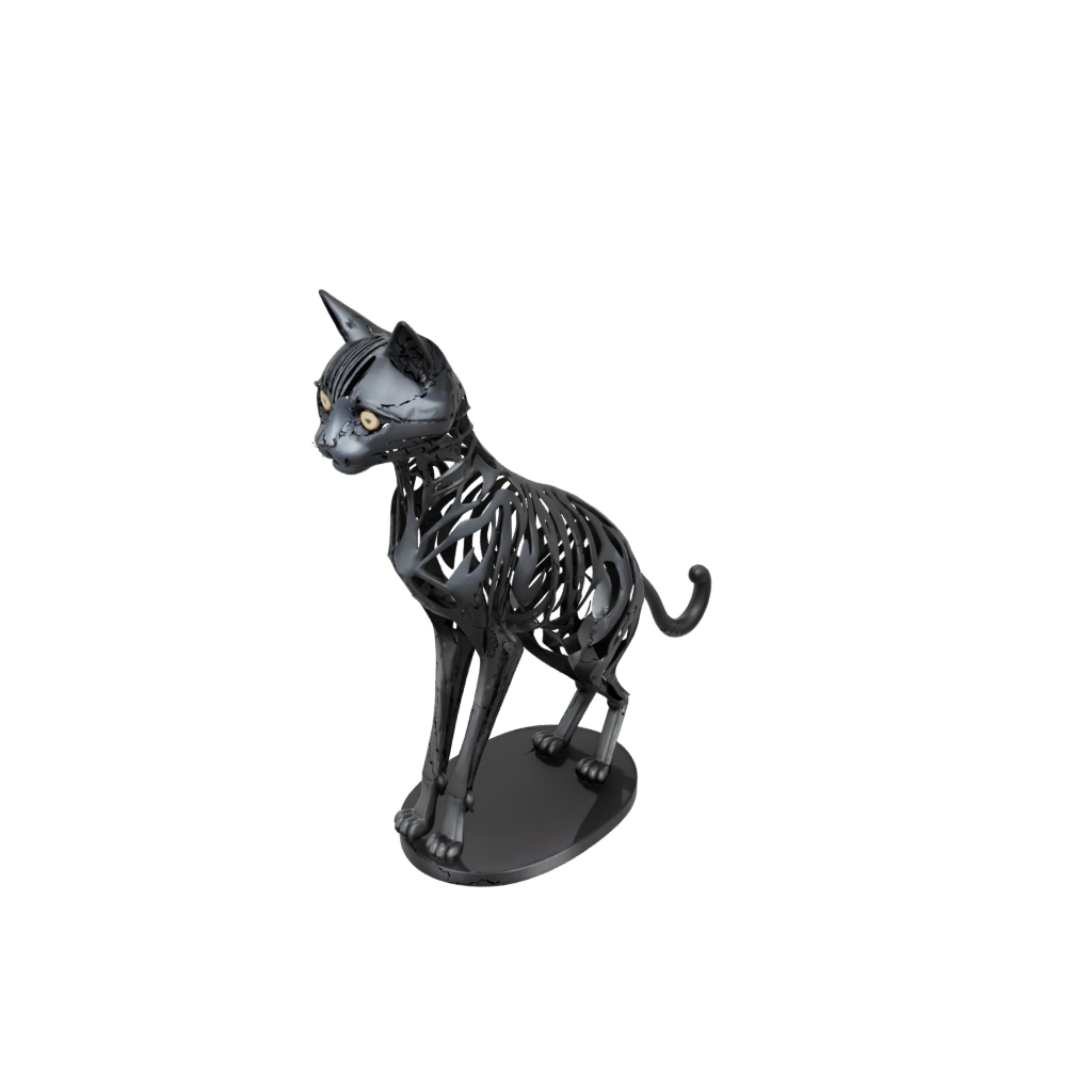 Obsidian Skeleton Flexi Tabby Cat