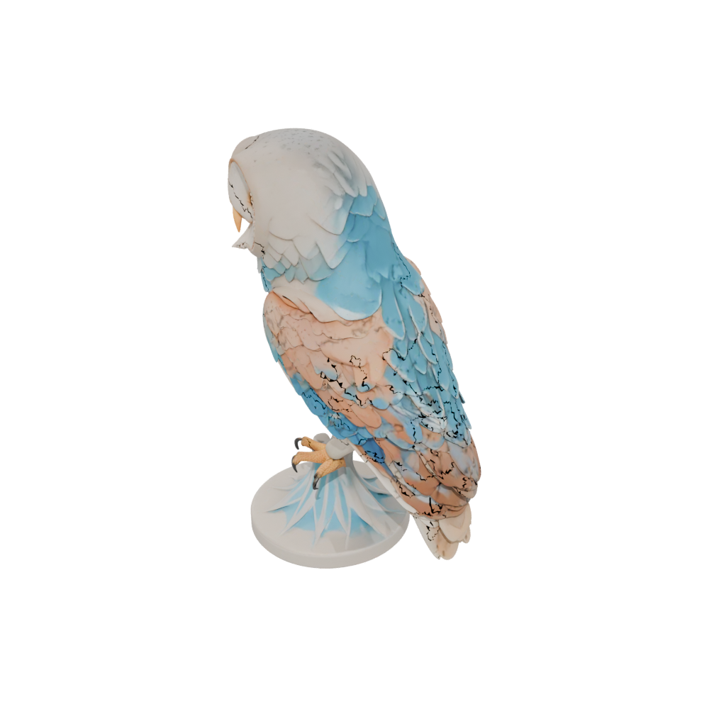 Pastel Armored Flexi Barn Owl