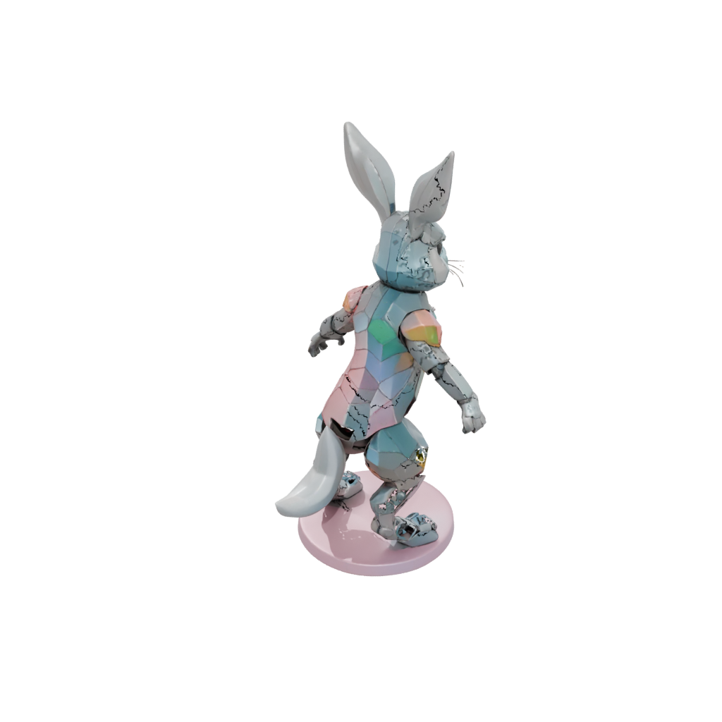 Pastel Armored Flexi Bunny Rabbit