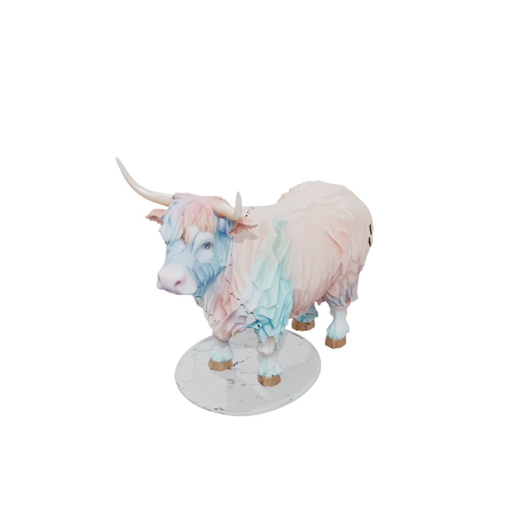 Pastel Armored Flexi Highland Cow
