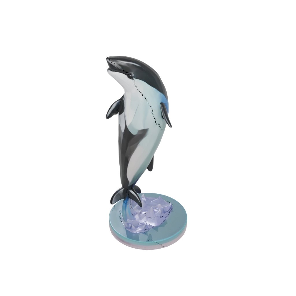 Pastel Armored Flexi Orca Whale