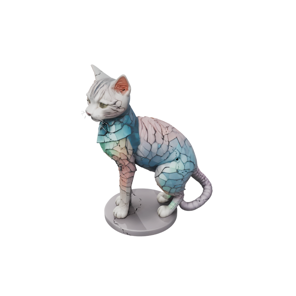 Pastel Armored Flexi Tabby Cat